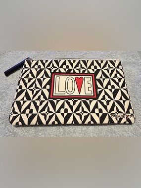 BRIGHTON “LOVE” COSMETIC BAG/ZIPPERED CLOSURE/NWOT